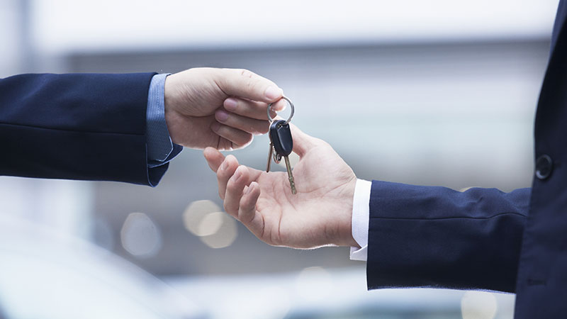 Entrega da chave do carro